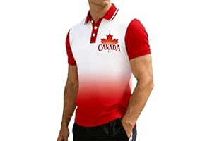 Canada Day Shirt Men Decorations Accessories Shirts Funny Golf Polo Short Sleeve Summer Vintage Maple Leaf Graphic