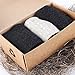 Organic Eco Hemp Walking Socks – Wide Range of Cool Moisture Wicking Dress Socks - Black - White