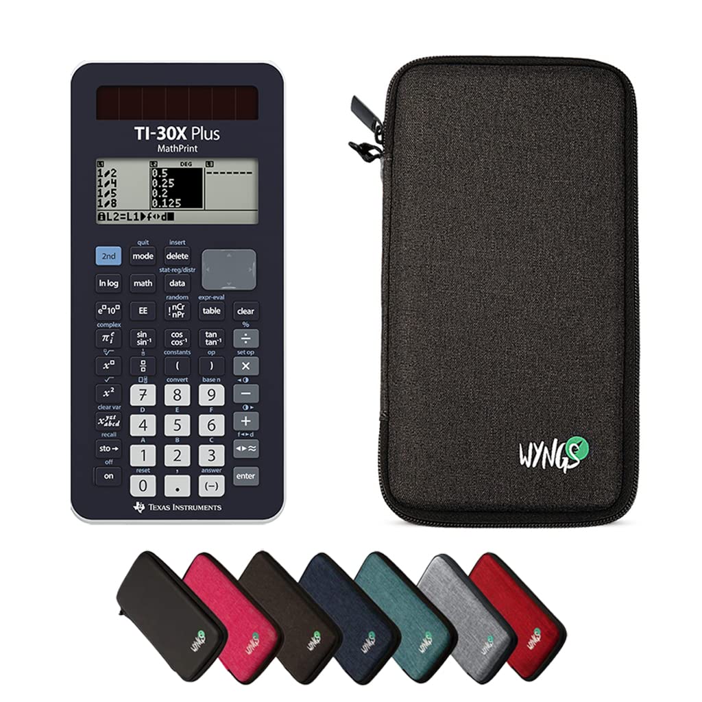 CALCUSO Basic Set Dark Gray with Calculator TI-30X Plus Mathprint