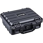 Lykus HC-2810 Waterproof Hard Case with Customizable Foam, Interior Size 11.1x8.8x3.9 in, Suitable for small items