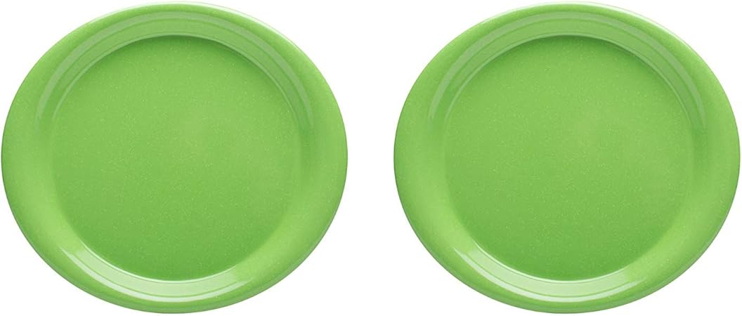 Zak Designs Zakwave Microwave Safe Dinner Plate Palm Green Set Of 2 