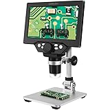 7 inch LCD Digital Microscope ANNLOV 1-1200X USB Maginfication 12MP Handheld Electronic Coin Microscope Camera with 8 Adjusta