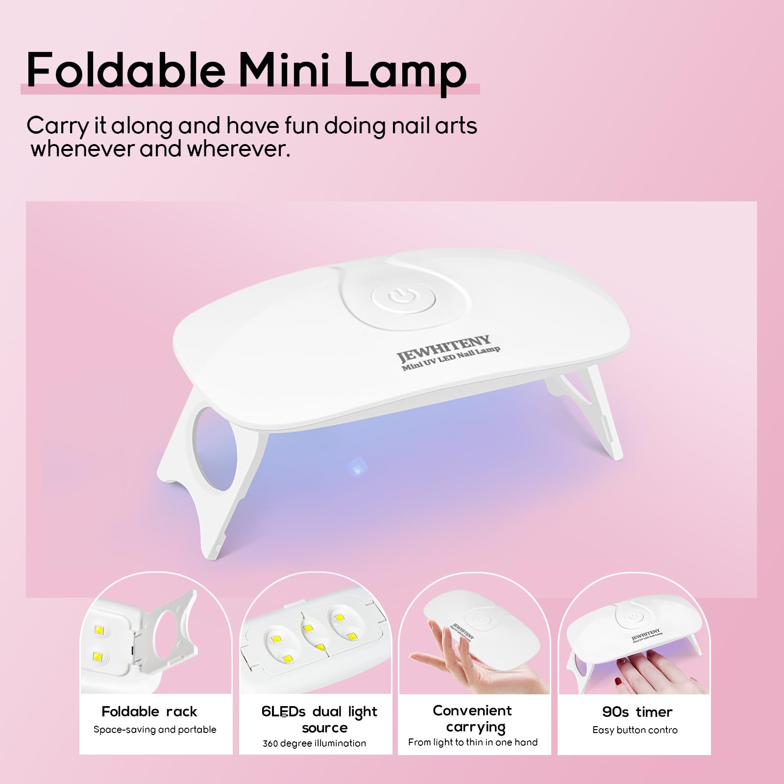 JEWHITENY Poly Extension Gel Nail Kit 14 PCS Poly Gel Kit with Slip Solution and Mini Lamp Nail Art Design Beginner - Image 6