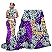 pqdaysun African Super Wax Print Fabric Ankara Fabric Wax Material 6 Yards for Sewing Dress Clothing (Purple)