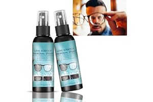 BIAOYUN Lens Scratch Removal Spray 2 * 100 ml, Eye Glass Cleaners Spray, Eyeglass Cleaning Tools for Lenses Screens, for Eyeglasses, Sunglasses, Camera Lens, Screens, Smartphones, Tablets, Laptops