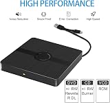 ZZOSRDR External CD DVD Drive USB 3.0 Type-C Portable Writer Player Mac PC view 3