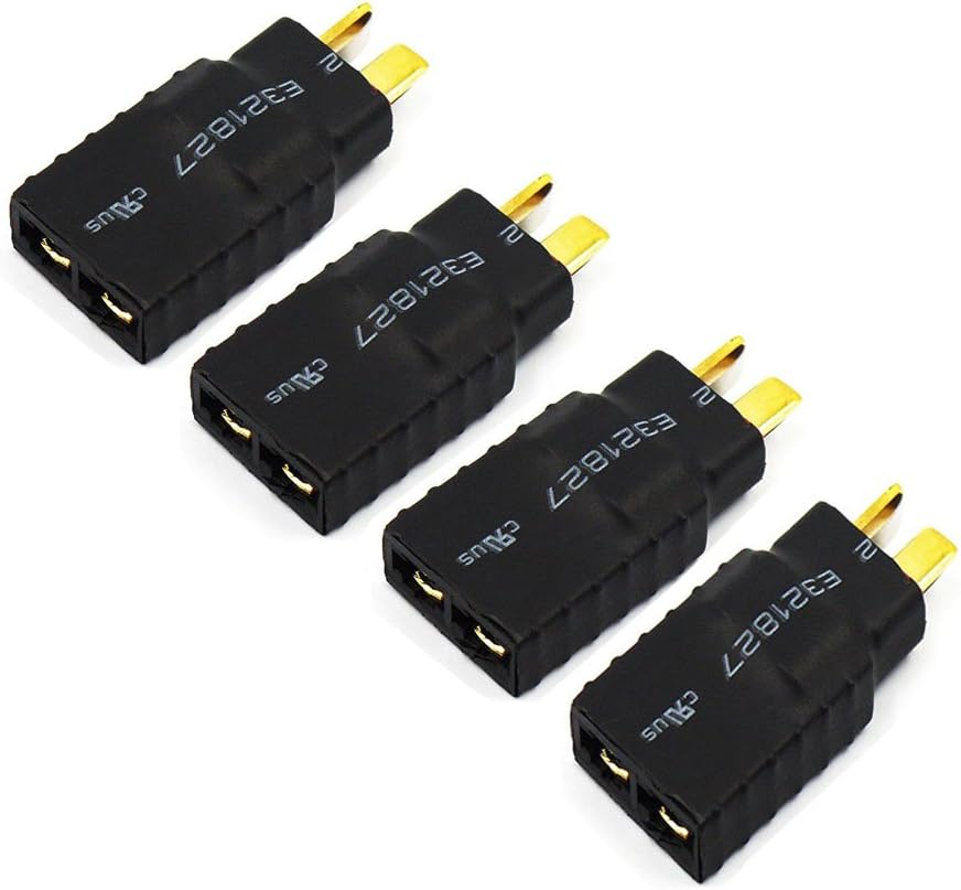 FLY RC Deans T Plug Male to Traxxas Female Connector Adapter No wires RC Battery Connectors for Traxxas Car RC FPV Drone Car Lipo NiMH Battery Charger ESC (4PCS) - Image 4