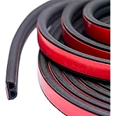 33Feet Long Universal Self Adhesive Auto Rubber Weather Draft Seal Strip 51/100 Inch Wide X 1/5 Inch Thick,Weatherstrip for C