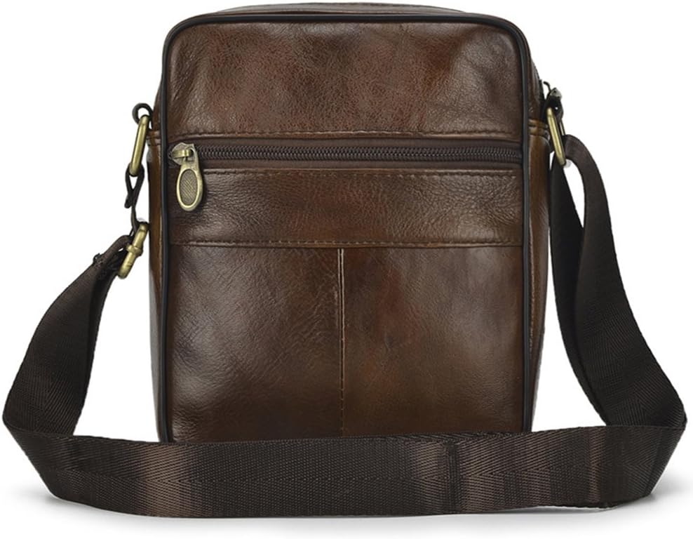 Realmark Men's Leather Shoulder Bags Genuine Leather Cross Body Bag Messenger Business Handbags Small Side Satchel Crossbody Bag - Image 3