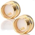 Monosaudio XLR Male Plugs 2Pcs XLR Dust Caps XLR Shorting Plugs Shileding Caps Noise Stopper Dust Proof Protectors XLR Connector Covers for Audio,Speakers, Subwoofers,Amplifier(Gold Plated)