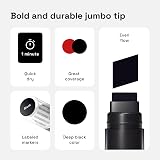 ARTISTRO 5 Black Acrylic Paint Pens Jumbo Tip Water-Based Multisurface view 3