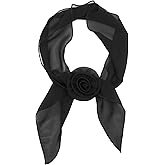 GHTIYLP Scarf for Women with Removable Flower, Long Womens Tie Soft Neck Scarf Versatile Hair Band