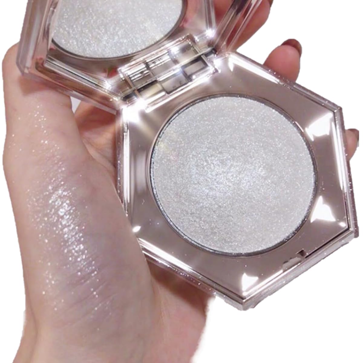 KARLOR Highlighter Makeup Powder Highlight Powder Palette Pearls White High Gloss Wand Glow Make up Finish Diamond Shimmer Face Make-up Palette