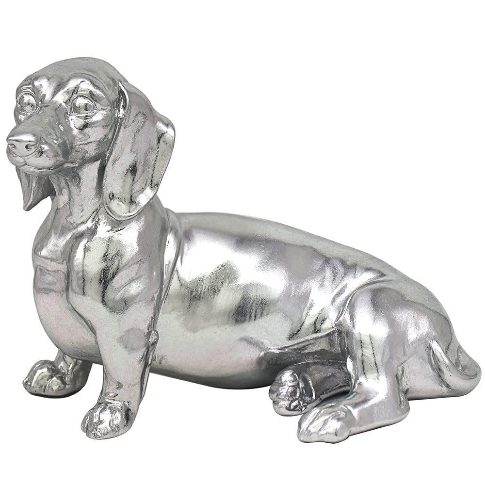 Lesser & Pavey Dachshund Sitting British Designed Ornament | Home Decor Animal Ornaments For All Homes or Offices | Decorative Home Accessories For All Types of Homes