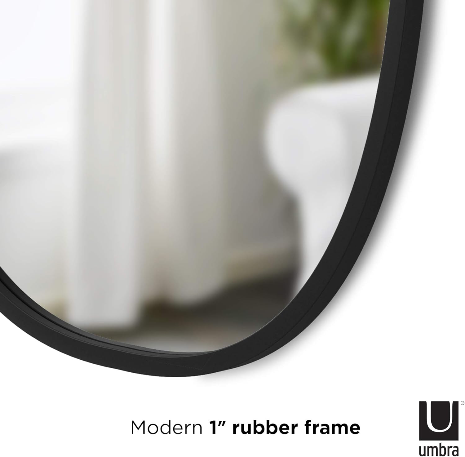 Umbra Hub Oval Wall Mirror, 24 x 36-Inch, Black: Home & Kitchen