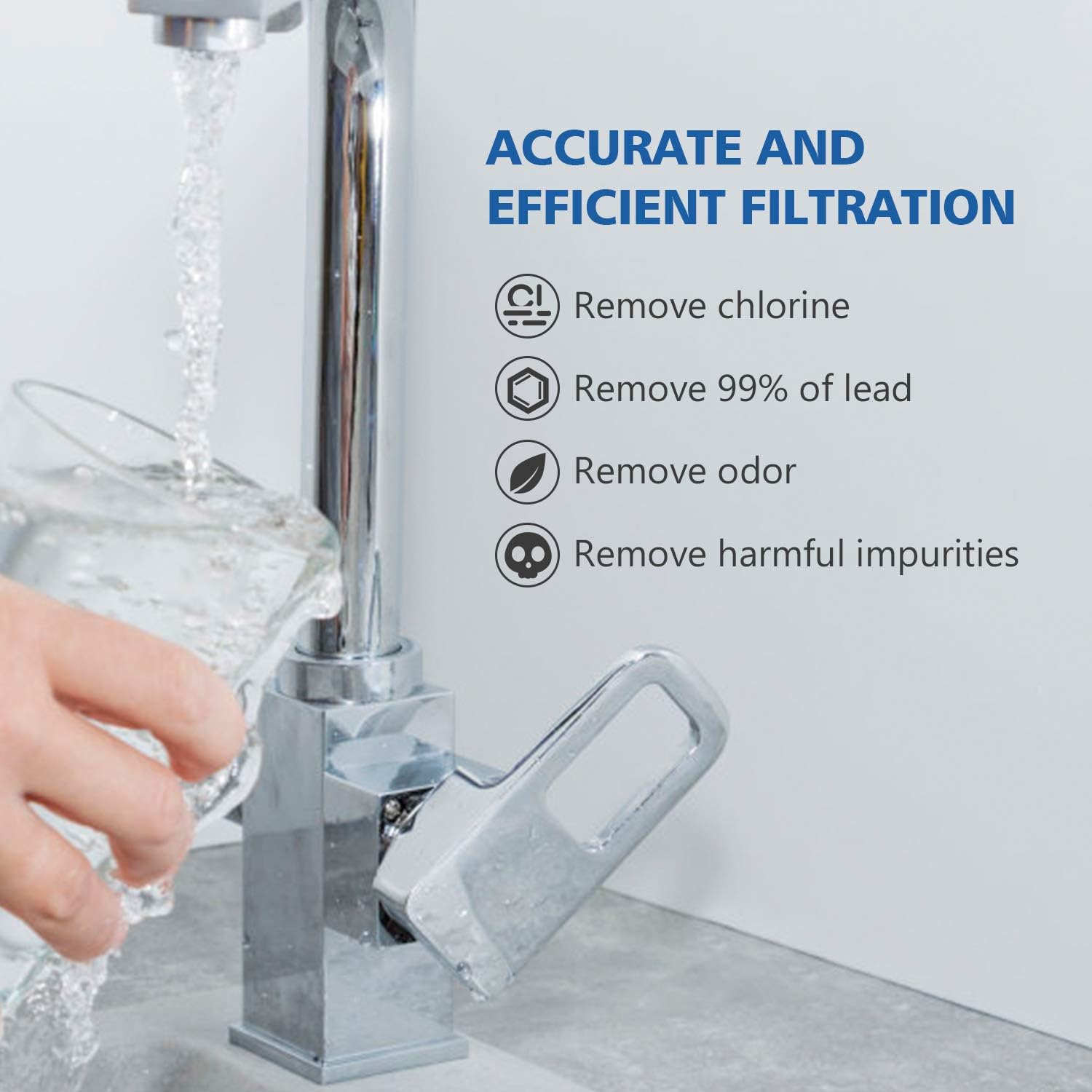 GLACIER FRESH For Brita Faucet Filter Replacement, Brita 36311 Tap Water Filter Replacement, GLACIER FRESH Tap Water Filter Compatible with Brita Tap Water Filtration System, White, 2PACKS: Kitchen & Dining