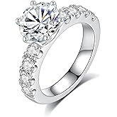 JIEKAYUAN Moissanite Rings for Women D Color VVS1 Moissanite Engagement Ring S925 Sterling Silver Promise Wedding Rings for Women