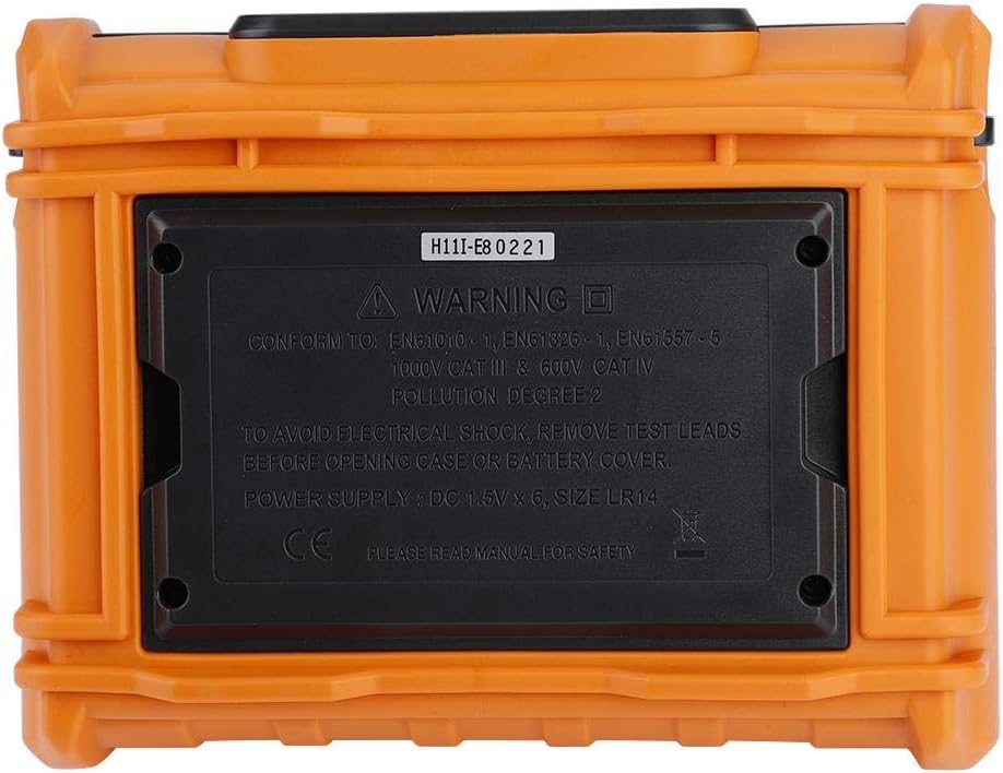 Peakmeter MS520 Digital Multimeter Insulation Resistance Tester Megger 0.01 MΩ-100 GΩ, Black - Image 5