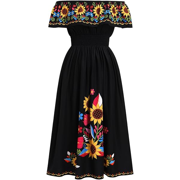 embroidered dress with tassels Thea Embroidered Maxi Dress Long Sleeves and Tassels Grey/Turquoise M/L