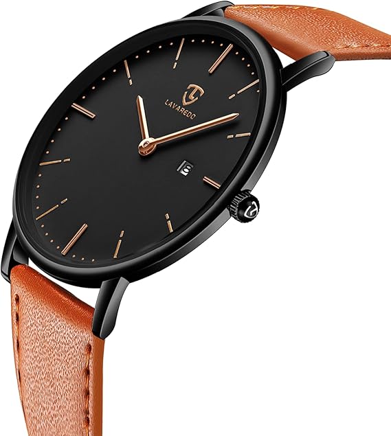 Amazon Ben Nevis 腕時計 メンズ シンプル おしゃれ 薄型 カジュアル 日付表示 防水 アナログ クォーツ時計 革ベルト オレンジ 腕時計 腕時計 通販