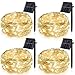 Ankway Solar String Lights Upgraded 100LED 4 Pack Solar Fairy Lights IP65 Waterproof 72ft Copper Wire Lights for Valentines Outdoor Home Bedroom Window Decor, Warm White