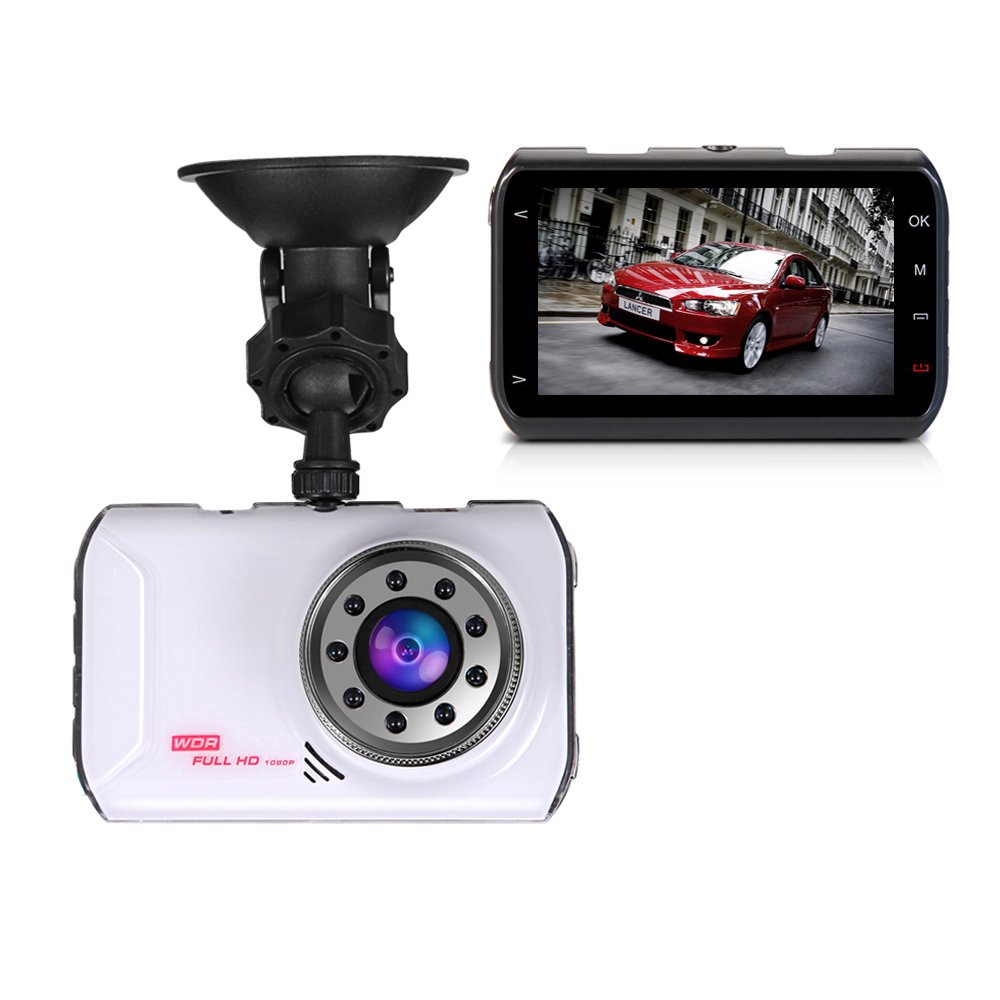 Dash Cam,3.0\'\' Full HD 1080P 170 Wide Angle Car Dashboard Camera,Built- in Microphone Vehicle Videos Recorder with IR night vision, G-Sensor, Motion Detection, Loop Recording