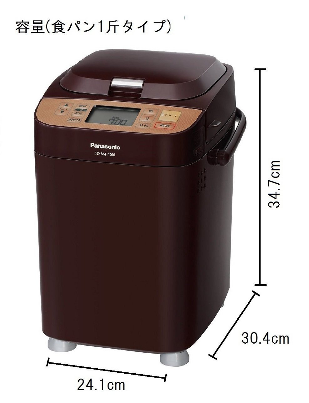 Panasonic home bakery 1 loaf type Brown SD-BMT1001-T--(Japan Import-No Warranty)