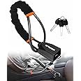 Tevlaphee Steering Wheel Lock Seat Belt Universal Anti Theft Car Device Prevention with 3 Keys for Security Fit Most Vehicles Truck SUV Van(Black)