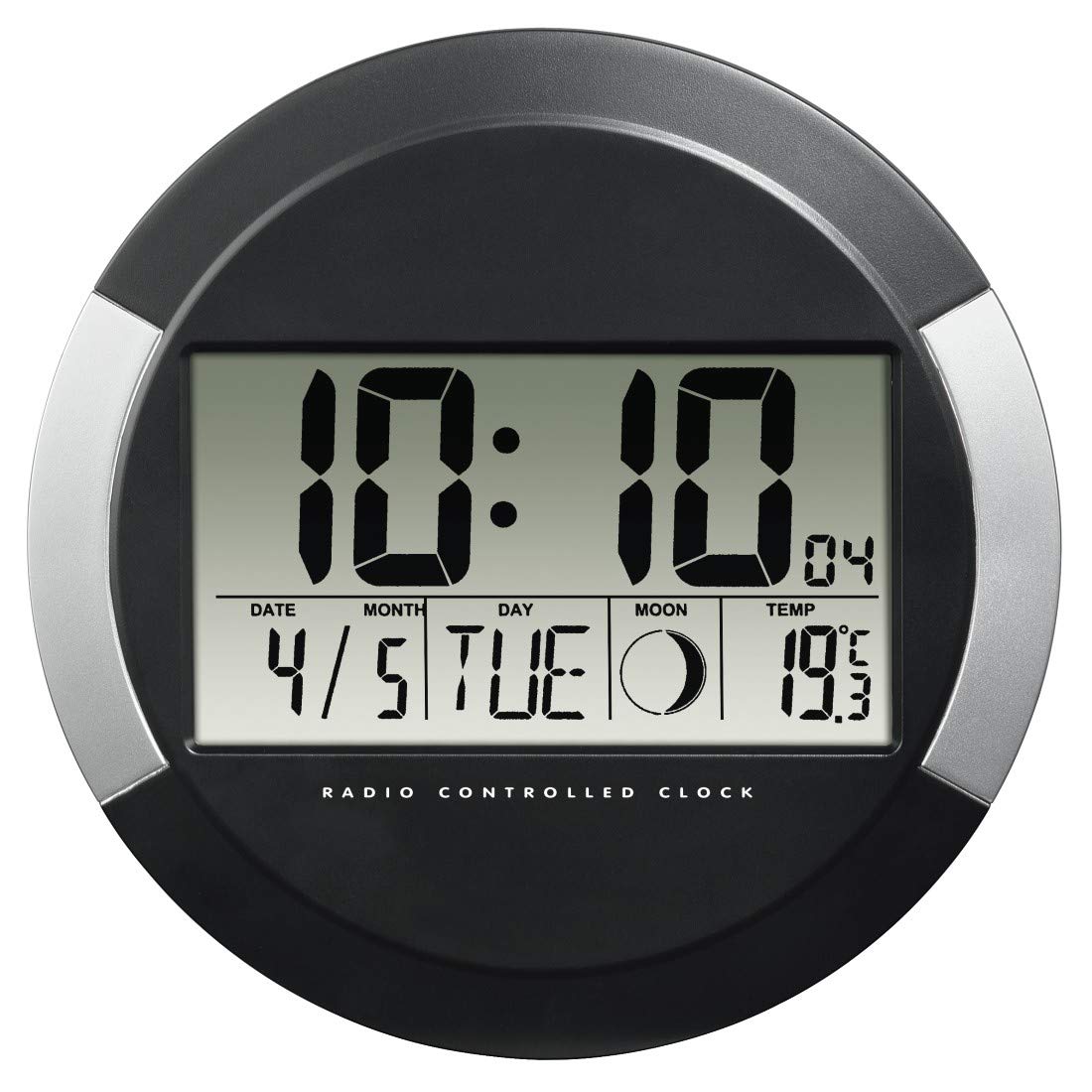 Hama DCF PP-245 Wireless Wall Clock, Black/White, One Size