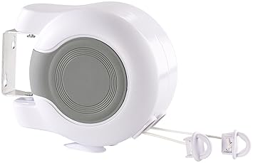 Rosenstein & Söhne Hotel Wäscheleine: Jumbo-Wandtrockner mit 2 ausziehbaren Wäscheleinen, 2 x 13 m (Automatische Wäscheleine)