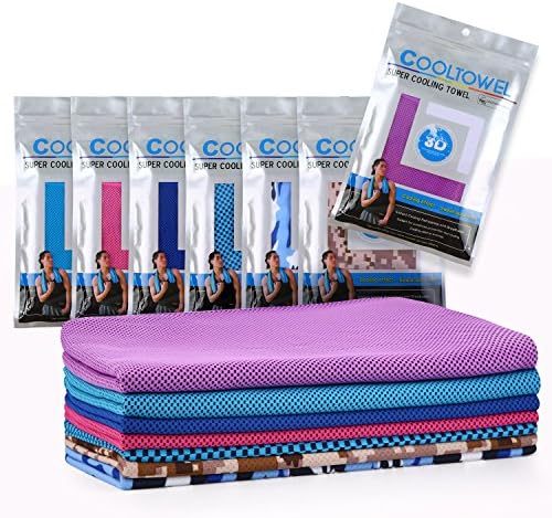 PELLIOT Cooling Towel for Instant Cool Relief Soft Breathable Ice Towel for Gym Yoga and Outdoor Activites (Double-layer Purple)