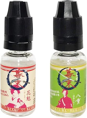 Amazon 電子タバコ リキッド 補充用 15ml ピーチティ 抹茶ミルク 2種セット Bakumatsu 幕末 純国産 花魁ピーチティ 八重抹茶ミルク Vape プルームテック 幕末 Bakumatsu E Juice 電子たばこ用リキッド
