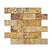 Scabos Travertine 2 X 4 Brick Mosaic Tile, Tumbled (Box of 5 sq. ft.)