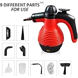 Comforday Multi-Purpose Handheld Pressurized Steam Cleaner with 9-Piece Accessories for Stain Removal, Carpets, Curtains, Car Seats, Kitchen Surface & much more