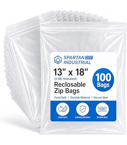 Amazon.com: Spartan Industrial - 12” X 18” (100 Count) 2 Mil Clear