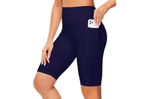 AOBUTE Womens 9"/10"/11" Long Swim Board Shorts High Waisted UPF 50+ Biker Shorts with Pockets