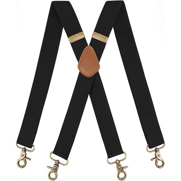 thumbnail image 2 of Buyless Fashion Men's Elastic Trucker Suspenders, 48 Inch Adjustable, 1.25 Inch Wide Braces 2 of 3