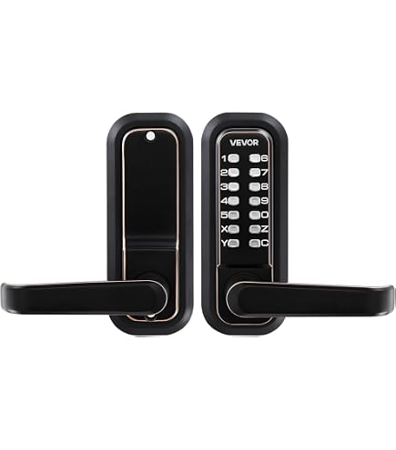 Outdoor Keyless Lock with Adjustable Deadlatch 2-3/8'' and 2-3/4