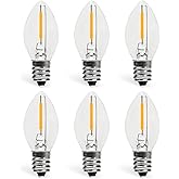 YIMILITE C7 0.6W 2700K Featuring Standard E12 LED Bulb Candelabra Base Replacement Night Light 6 Pack