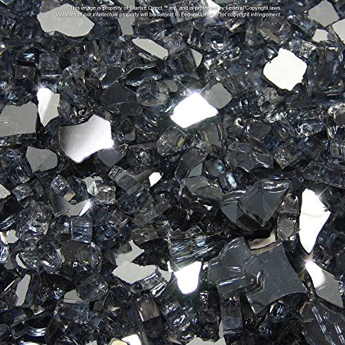 Starfire Glass 10-Pound (Fire Glass) 1/4-Inch Gunmetal Reflective