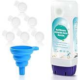 Refillable Bottle for Swiffer&reg; Power Mop&trade; - Leak-Proof HDPE Material | 720 ML/24 FL OZ, 1 Empty Bottle + 6 Silicone Pads + 1 Foldable Funnel