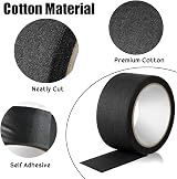 QUCUMER Black Fabric Tape 5cm x 10m Waterproof Book Binding Repair Camouflage view 3
