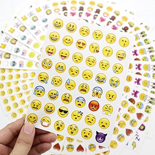 Fun For Life Emoji Stickers. Contains 28 Sheets Of Stickers, 48 Stickers Per Sheet. Over 1300+ Emoji Stickers. Most Popular Emoticons, Larger In Size, Cool, Educational and Fun