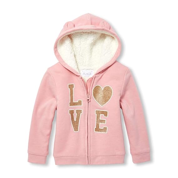 baby girl sherpa hoodie
