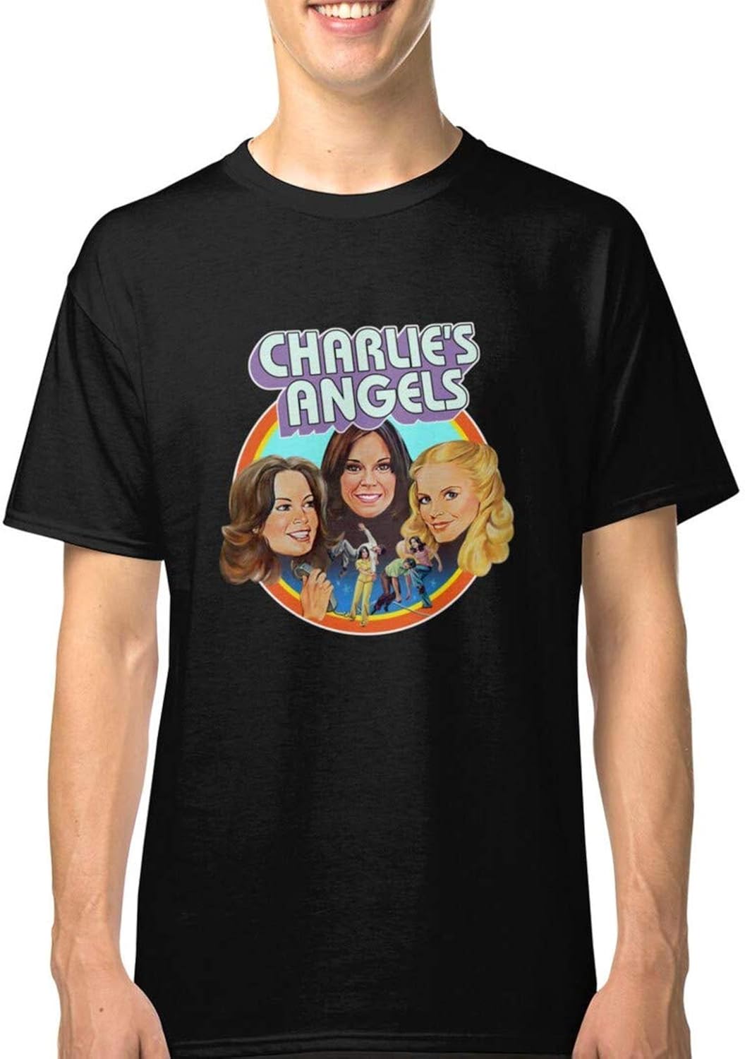 Charlies Angels Vintage 20 Shirt DMN tShirt Black Amazon.ca Clothing