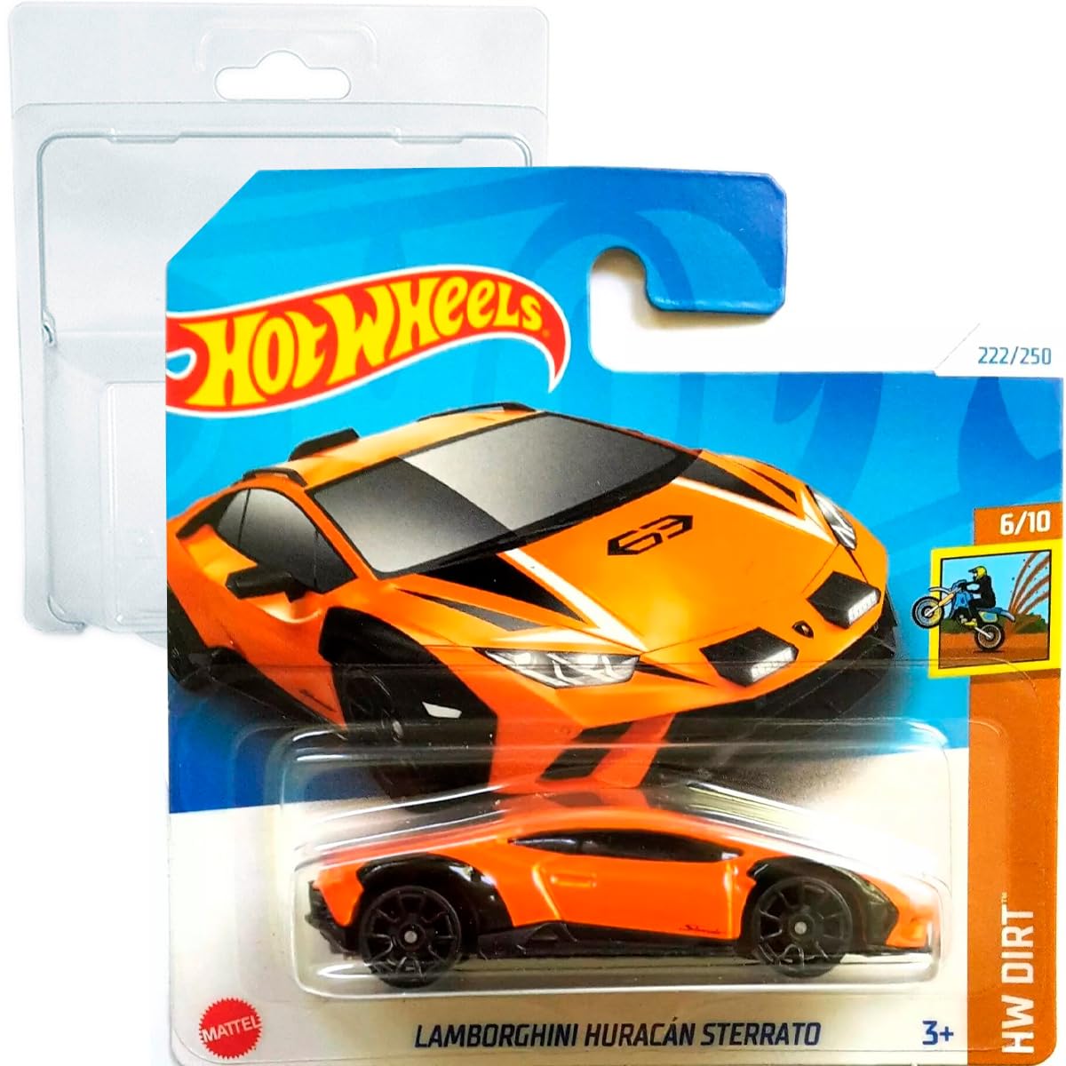 Hot Wheels Lamborghini Hurricane Sterrato HW Drift 6/10 (222/250) HRY87 Orange 2024 + Protector Short Card Frikimonkey