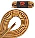 OrthoStep Thin Round Athletic Nylon Gold - Tan Combo 54 inch Shoelaces - Fused Tips - Work Boot Laces 2 Pair Pack