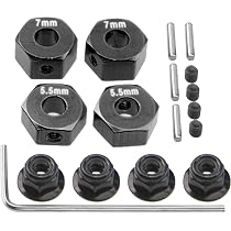 Traxxas 3654 Hex Wheel Hub – Sechskant Radnaben Für Rustler/Stampede (vorne), Mit Achsenstiften