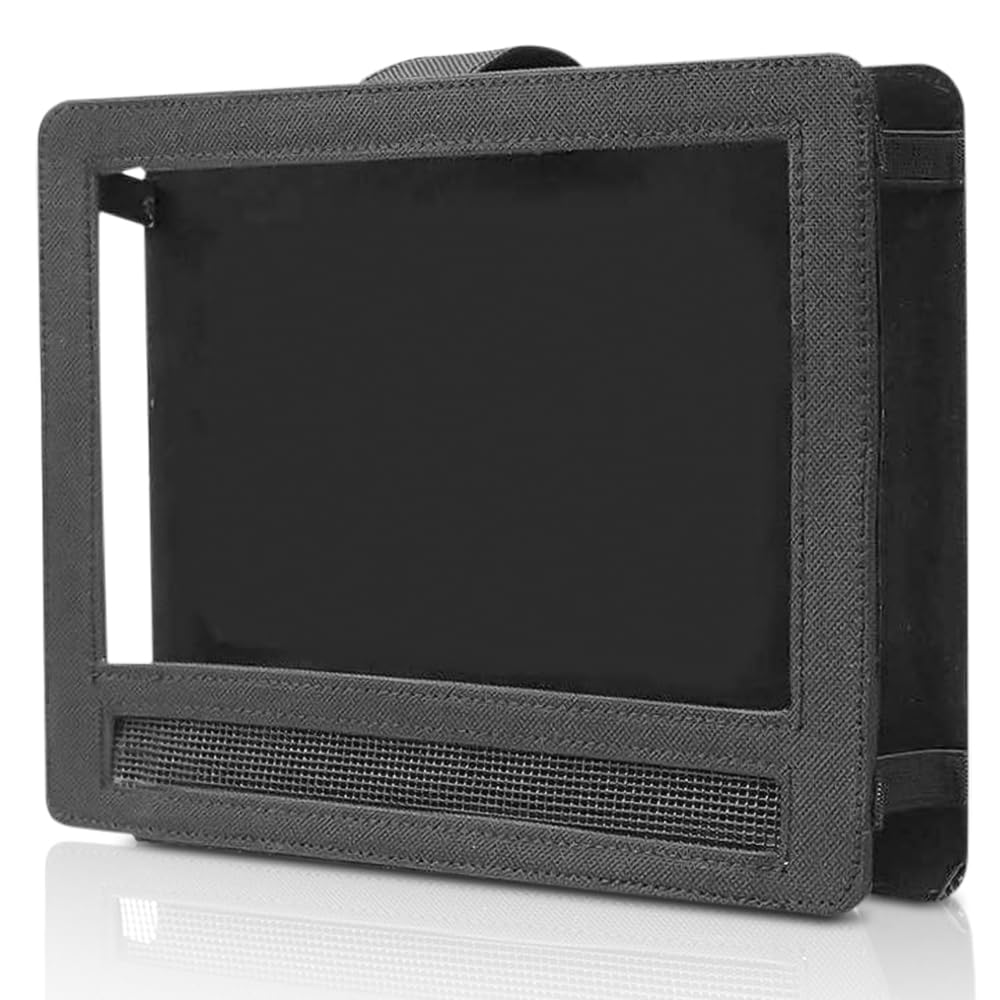 Car Headrest Mount Holder, Sunwan 3 Size Tablets DVD Player Storage Carry Bag Case,Car Headrest Player with Heat Dissipation Vent, for Swivel & Flip Style Portable DVD Player(10",Black)