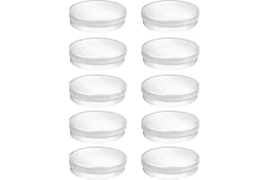 VILLCASE 10pcs Plastic Petri Dishes with Lid, Clear Lab Petri Dishes 70mm Dia x 14mm Deep, for School, Laboratories, Clear Pe